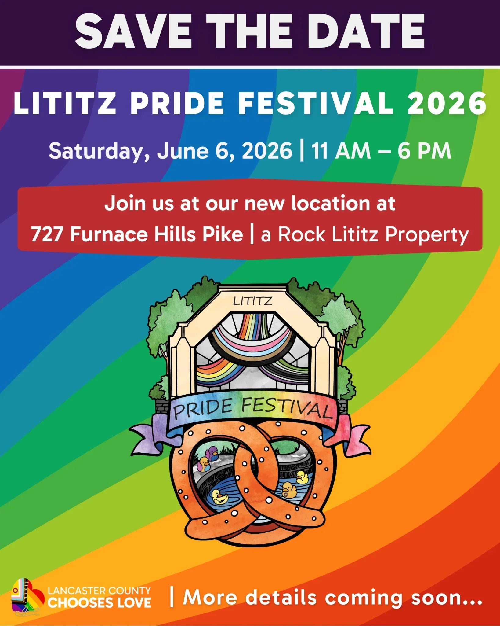 Lititz Pride Festival 2026: June 6, 2026