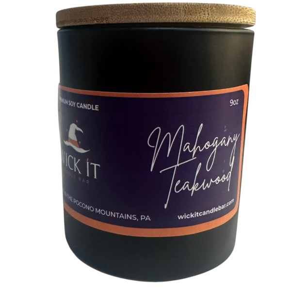 Wick It Candle Bar Mahogany Teakwood Soy Candle | 9 ounce