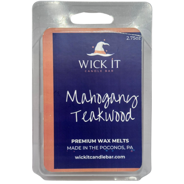 Wick It Candle Bar Mahogany Teakwood Wax Melt | 6 Pack