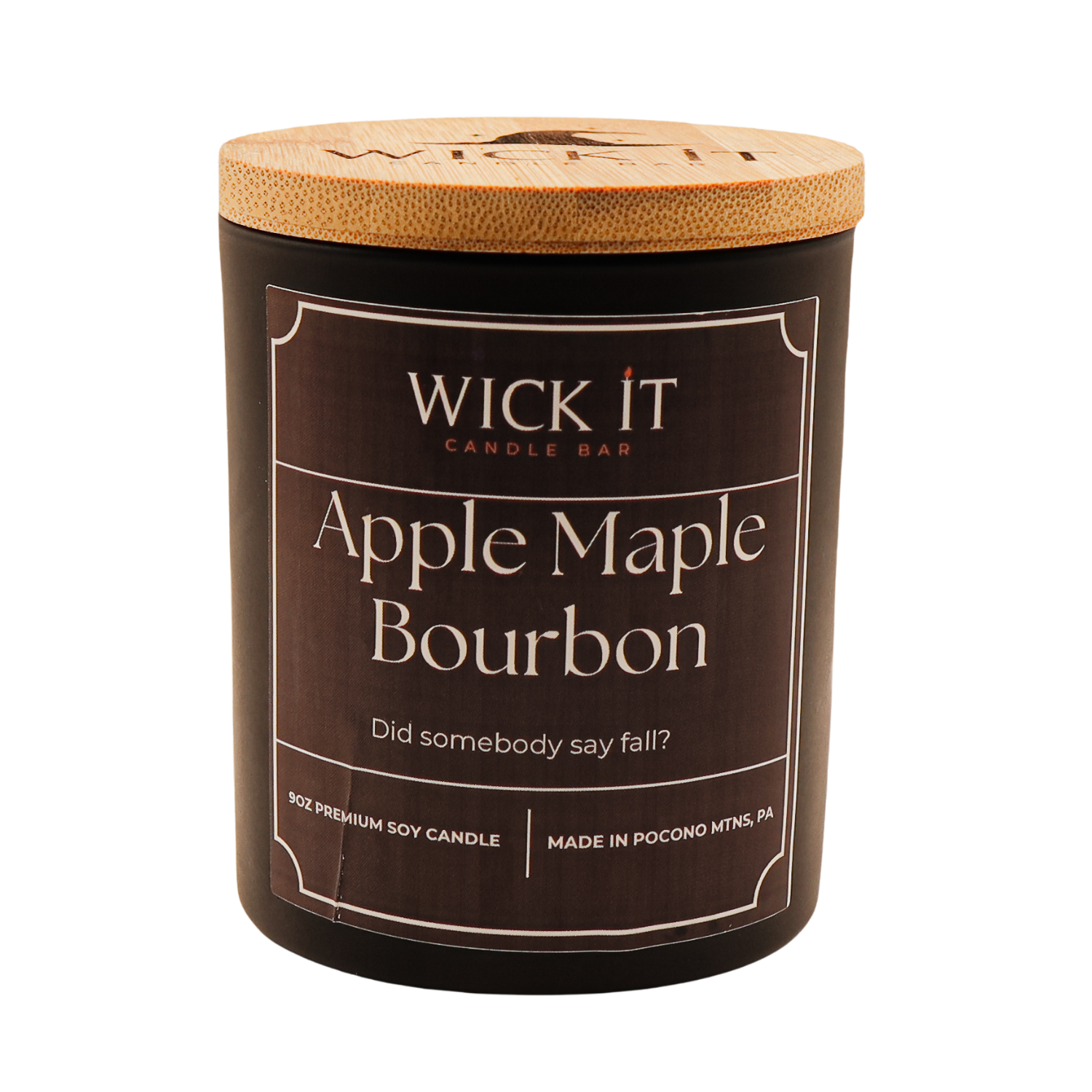 Wick It Candle Bar Apple Maple Bourbon Soy Candle | 9 ounce