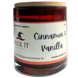 Wick It Candle Bar Cinnamon Vanilla Soy Candle | 9 ounce