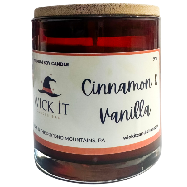 Wick It Candle Bar Cinnamon Vanilla Soy Candle | 9 ounce