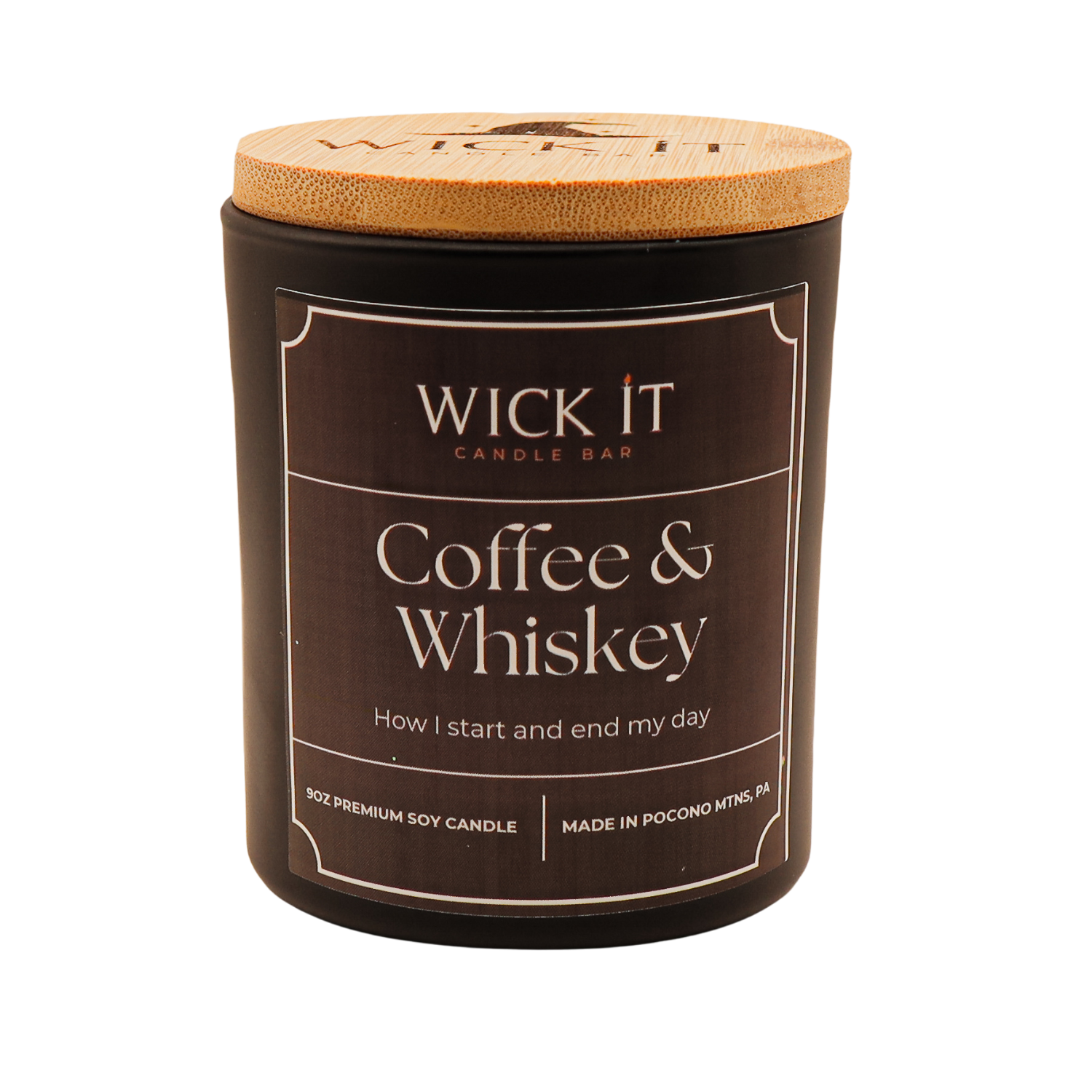 Wick It Candle Bar Coffee Whiskey Soy Candle | 9 ounce