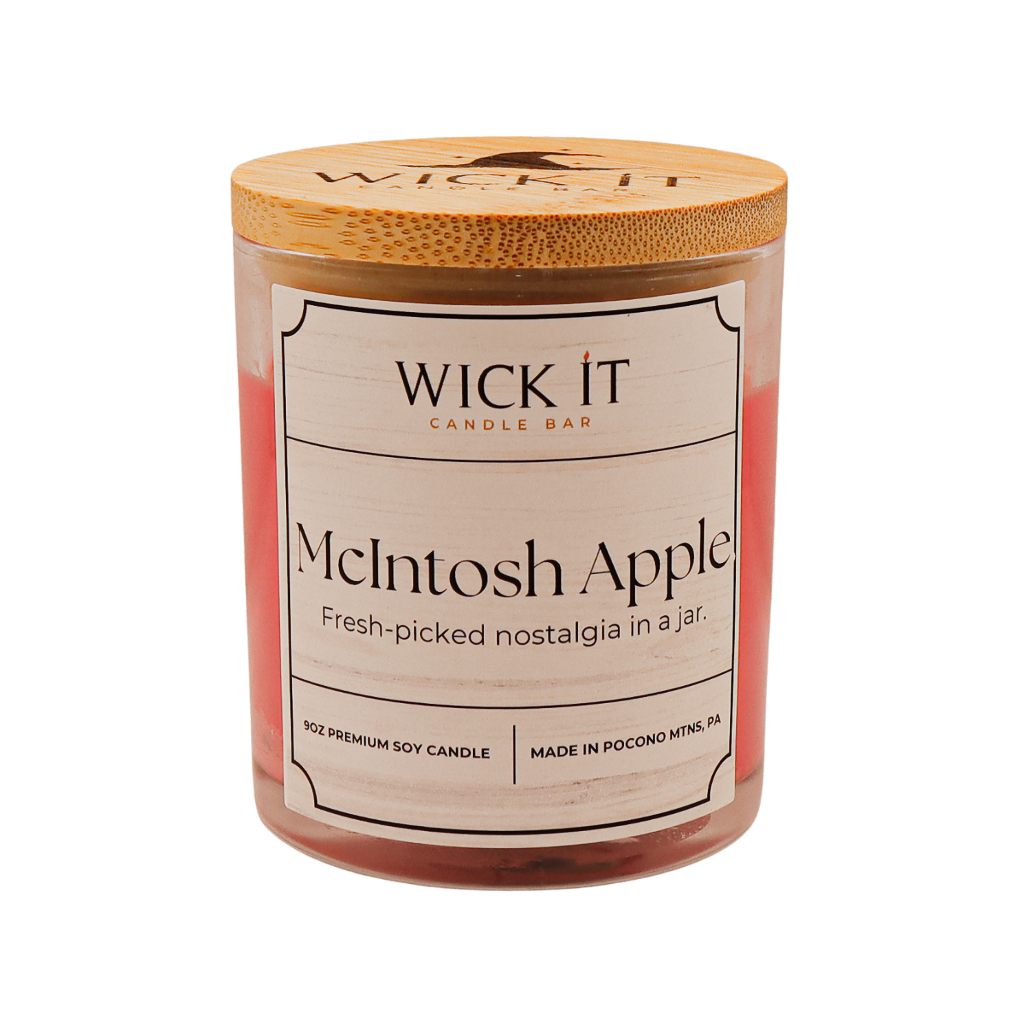 Wick It Candle Bar McIntosh Apple Soy Candle | 9 ounce