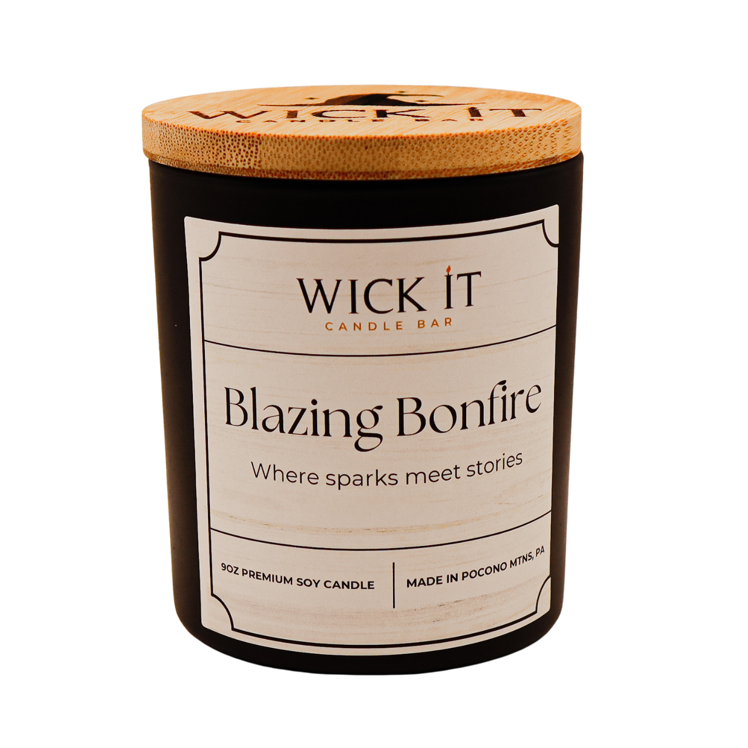 Wick It Candle Bar Blazing Bonfire Soy Candle | 9 ounce