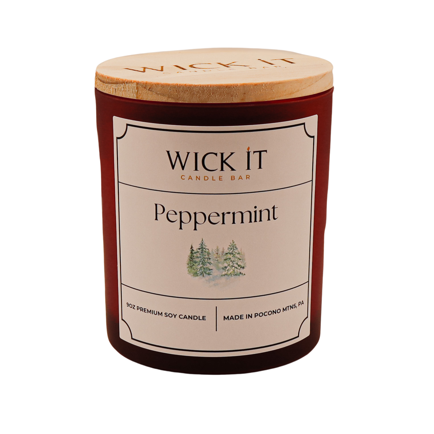 Wick It Candle Bar Peppermint Soy Candle | 9 ounce