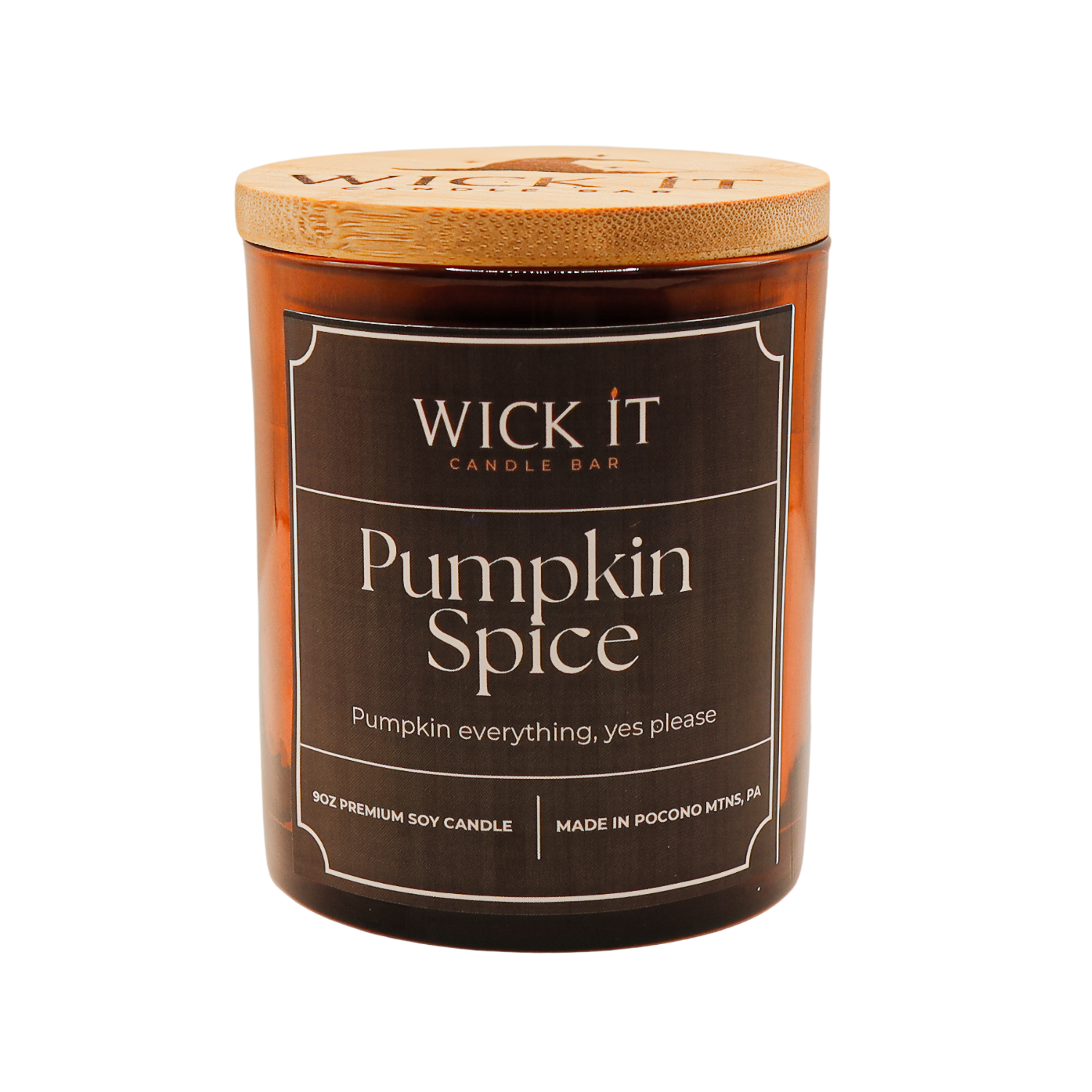 Wick It Candle Bar Pumpkin Spice Soy Candle | 9 ounce