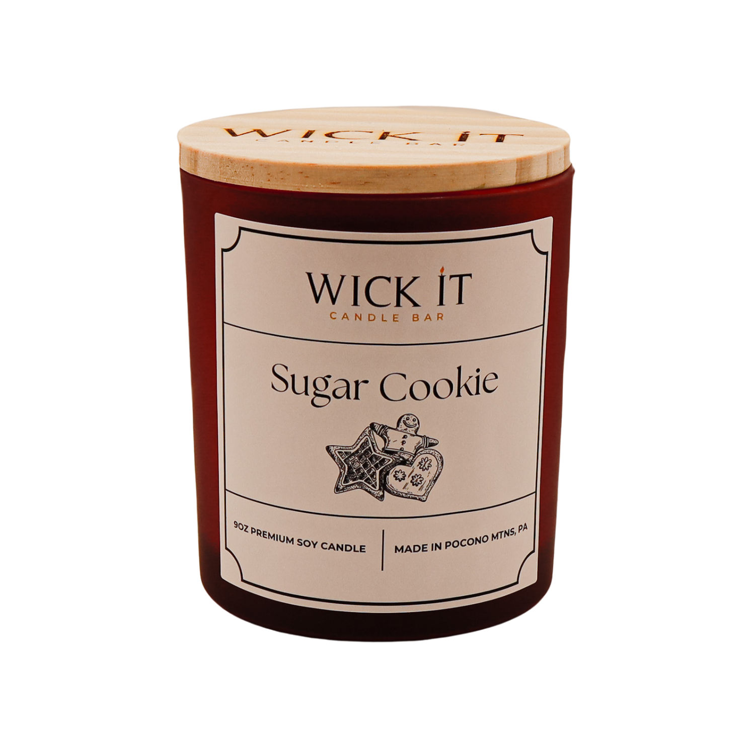 Wick It Candle Bar Sugar Cookie Soy Candle | 9 ounce