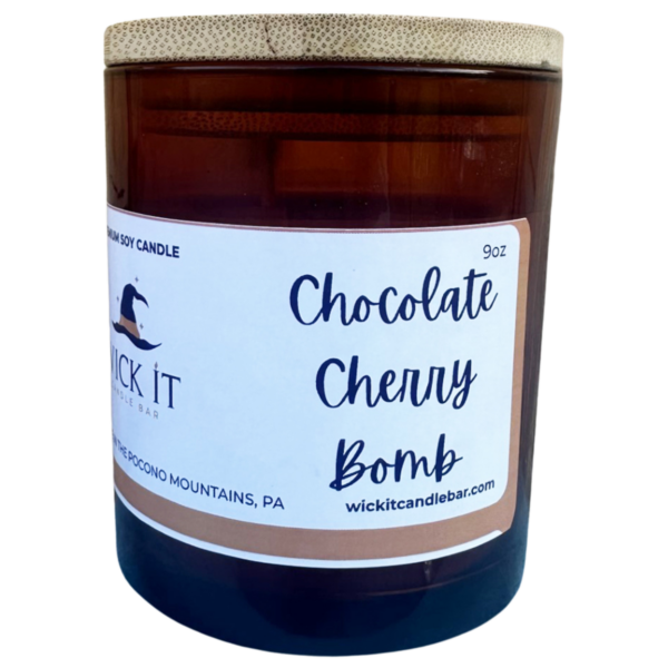 Wick It Candle Bar Chocolate Cherry Bomb Soy Candle | 9 ounce