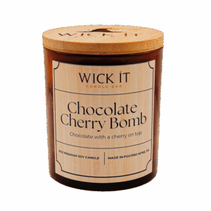 Wick It Candle Bar Chocolate Cherry Bomb Soy Candle | 9 ounce