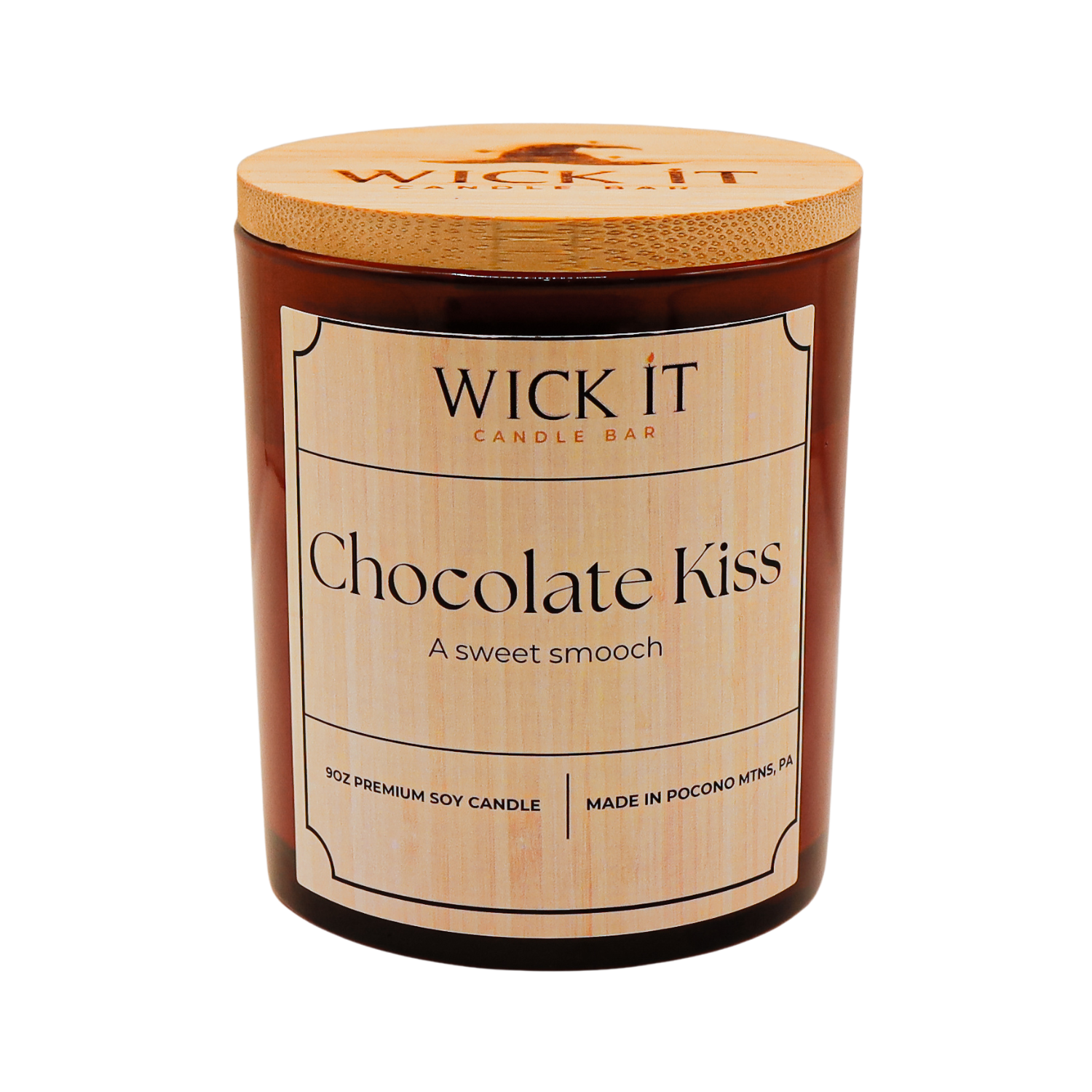 Wick It Candle Bar Chocolate Kiss Soy Candle | 9 oz