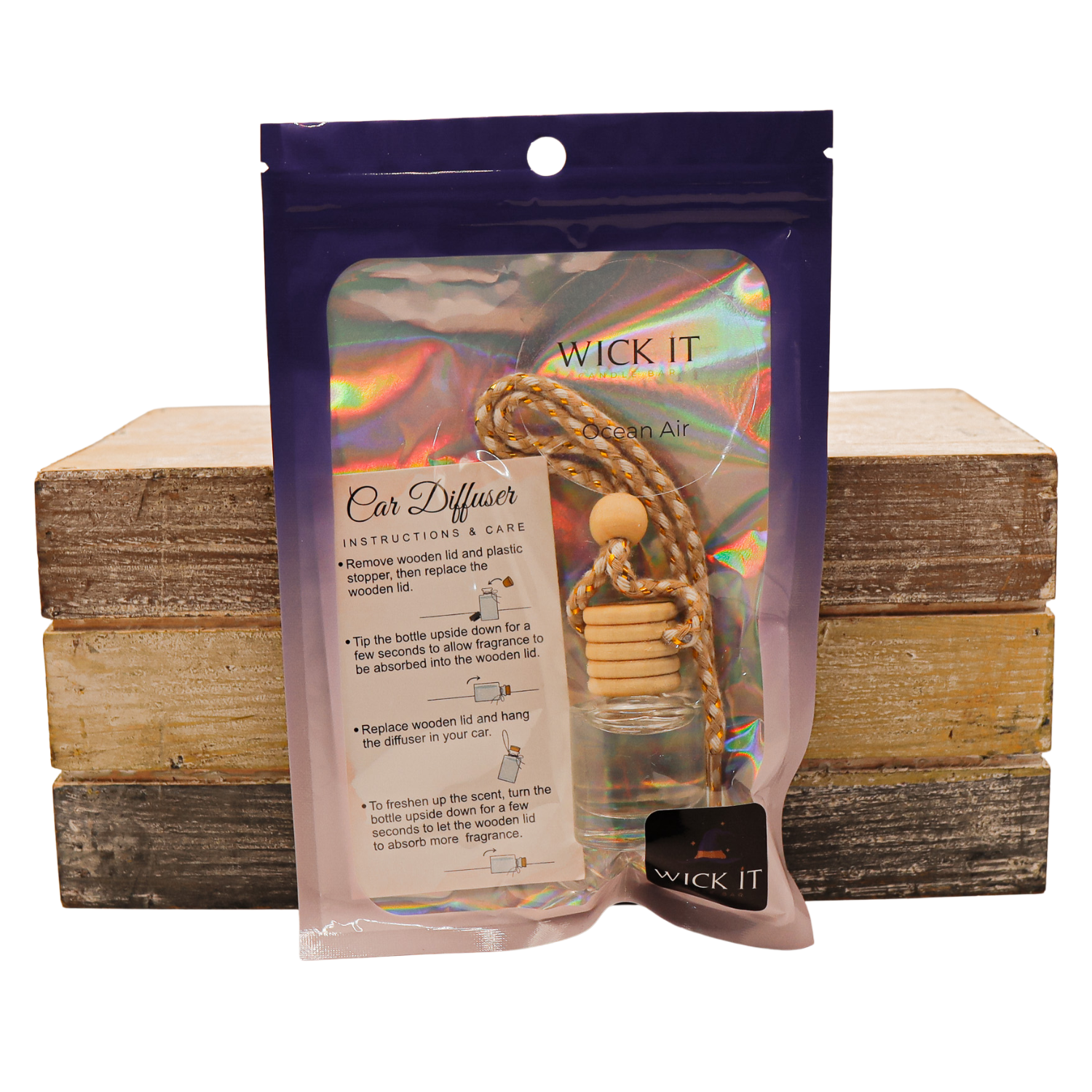 Wick It Candle Bar | Ocean Air Car Diffuser