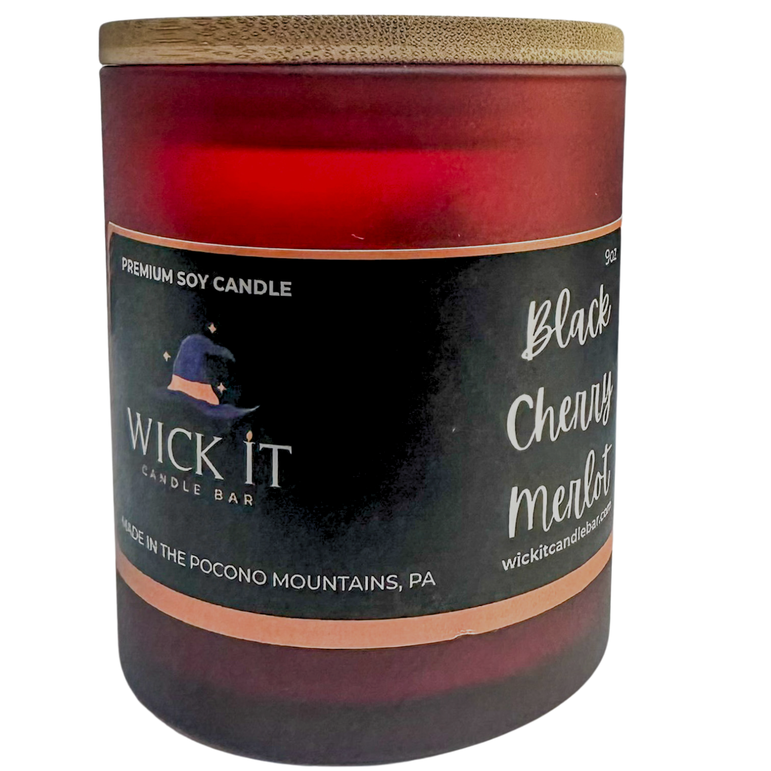 Wick It Candle Bar Black Cherry Merlot Soy Candle | 9 ounce