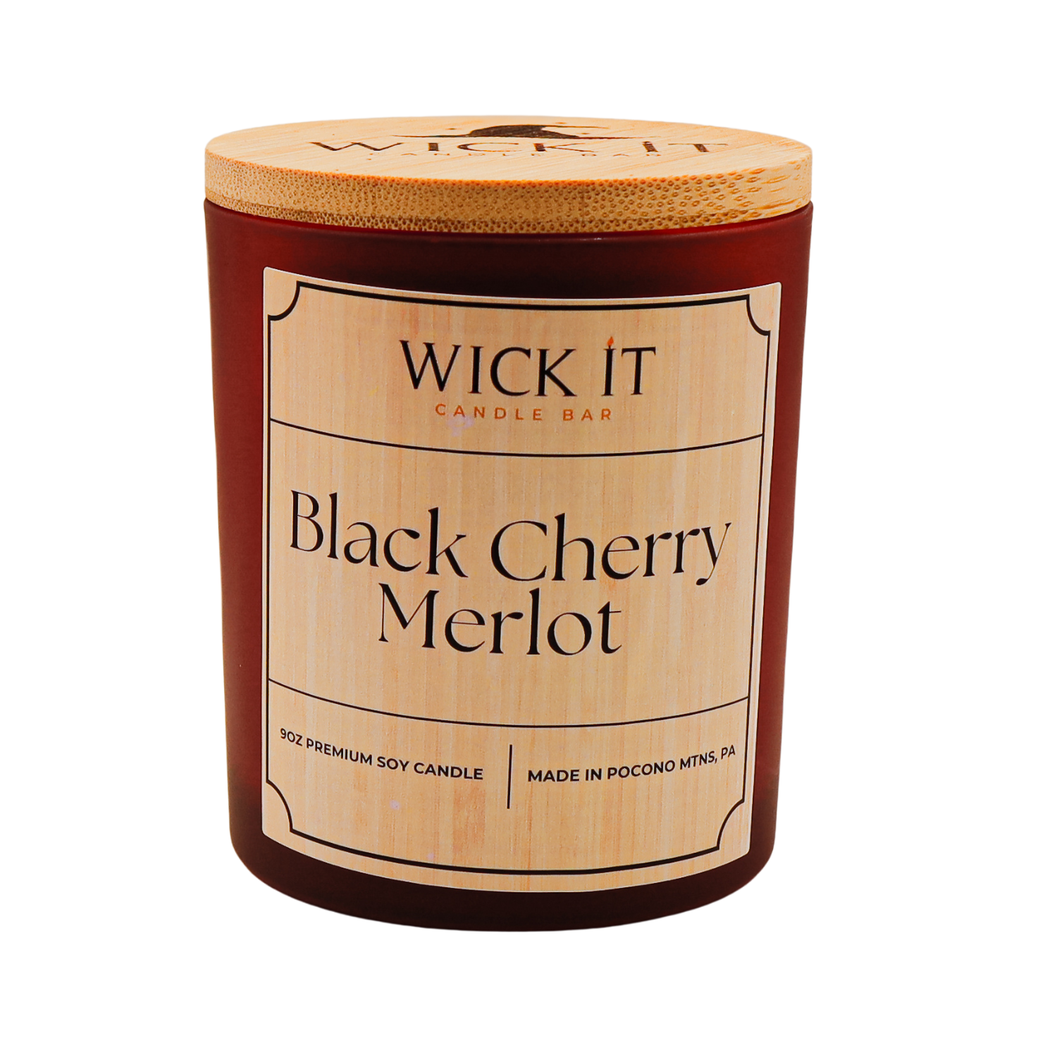 Wick It Candle Bar Black Cherry Merlot Soy Candle | 9 ounce