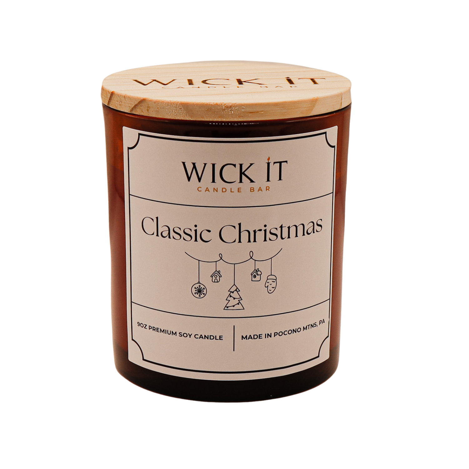 Wick It Candle Bar Classic Christmas Soy Candle | 9 oz