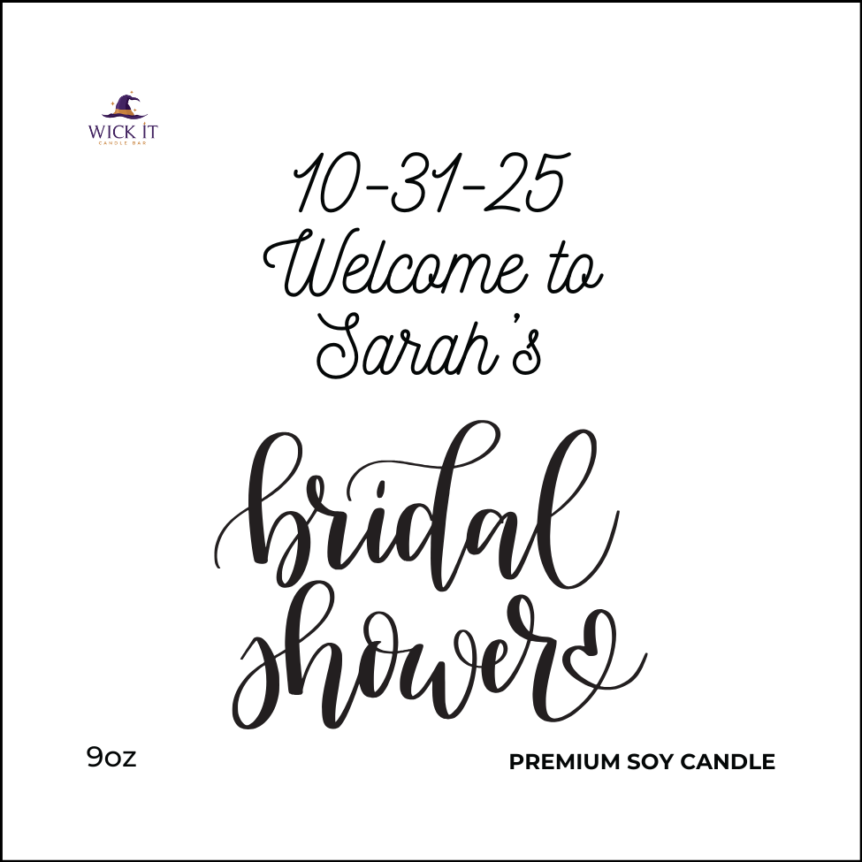 Welcome to the Shower Custom Bridal Candle and Wax Melts