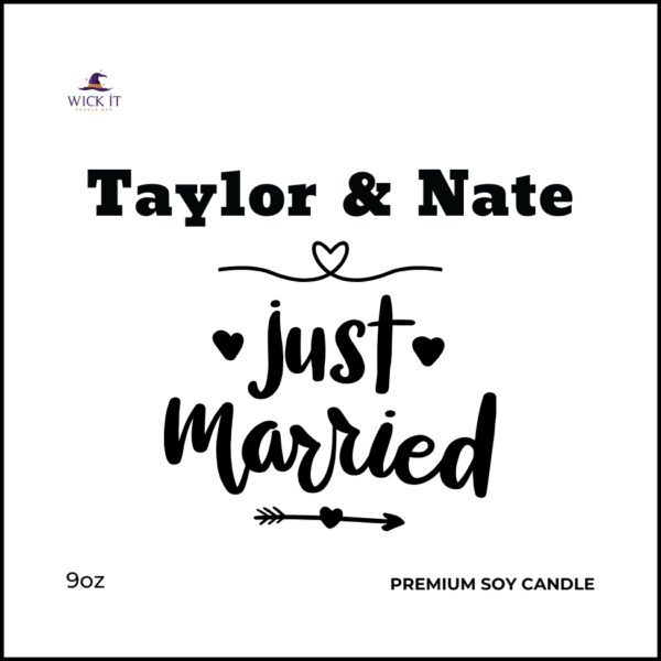 Just Married Custom Candles and Wax Melts