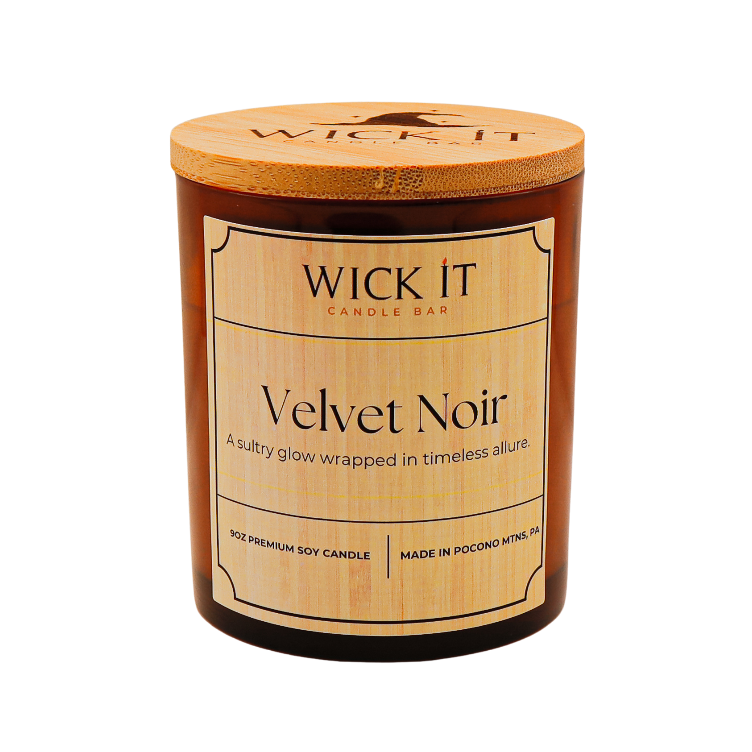 Wick It Candle Bar Velvet Noir Soy Candle | 9 ounce