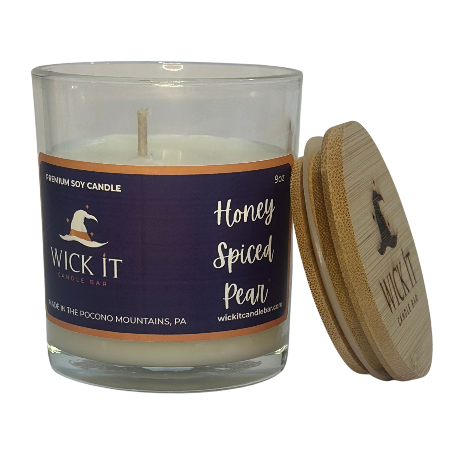 Wick It Candle Bar Honey Spiced Pear Soy Candle | 9 ounce