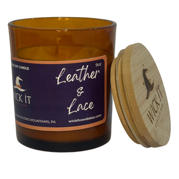 Wick It Candle Bar Leather and Lace Soy Candle | 9 ounce