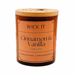Wick It Candle Bar Cinnamon & Vanilla Soy Candle | 9 ounce
