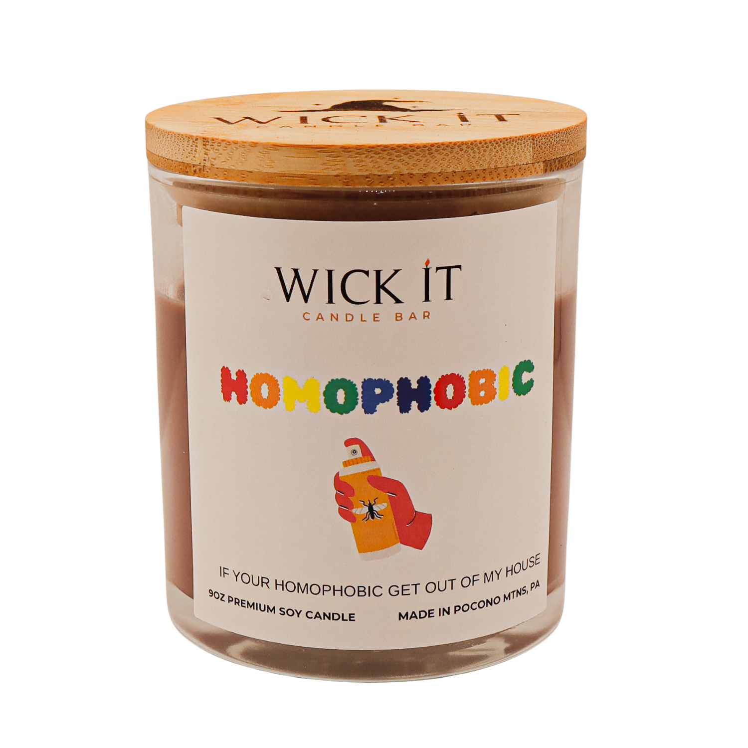 Wick It Candle Bar Homophobic Repellent Soy Candle | 9 ounce