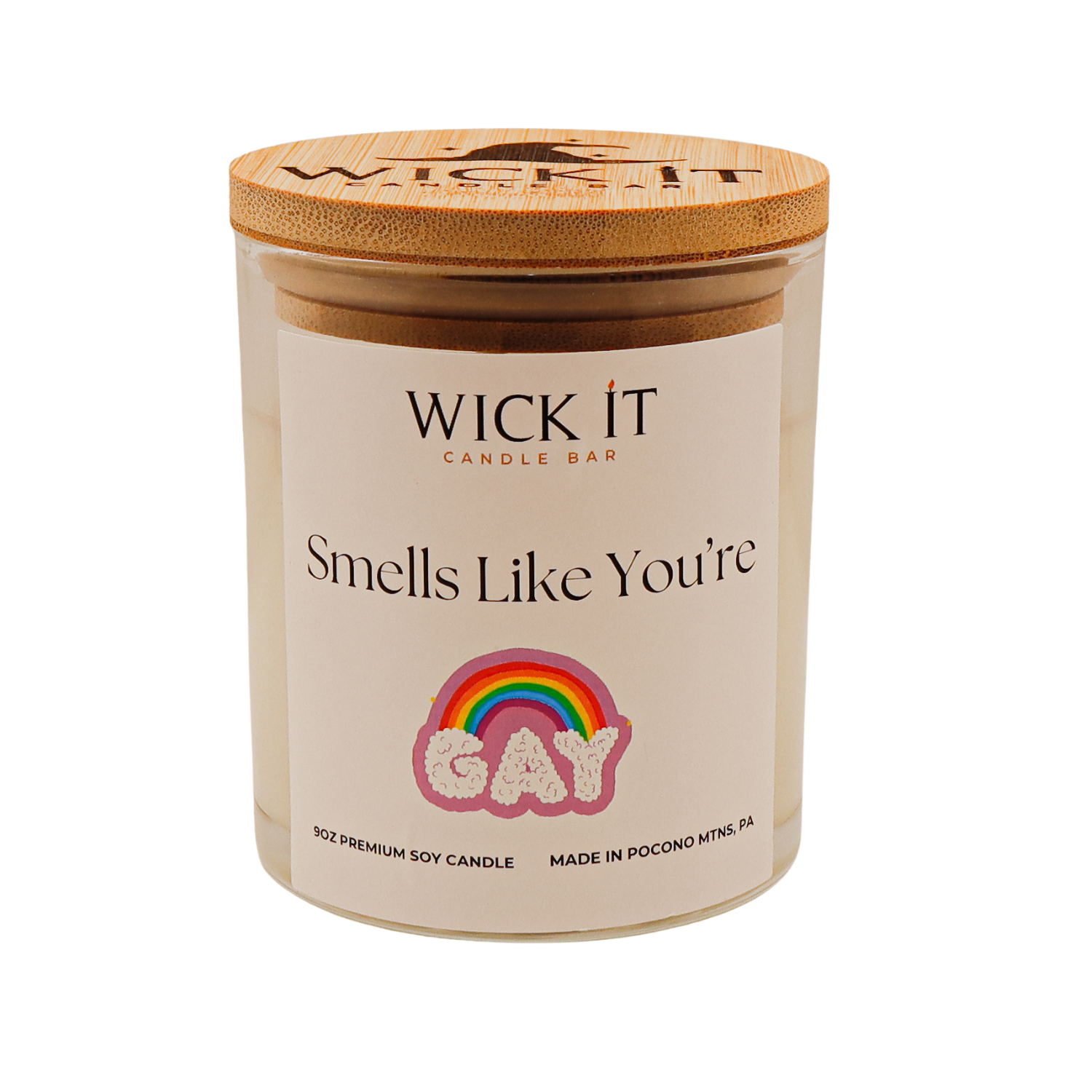 Wick It Candle Bar Smells Like You're Gay Soy Candle | 9 ounce