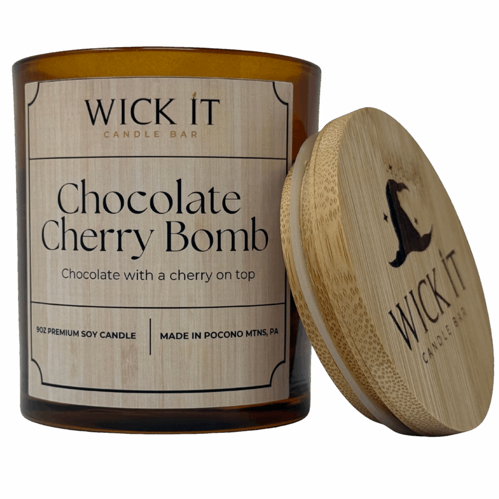 Wick It Candle Bar Chocolate Cherry Bomb Soy Candle | 9 ounce