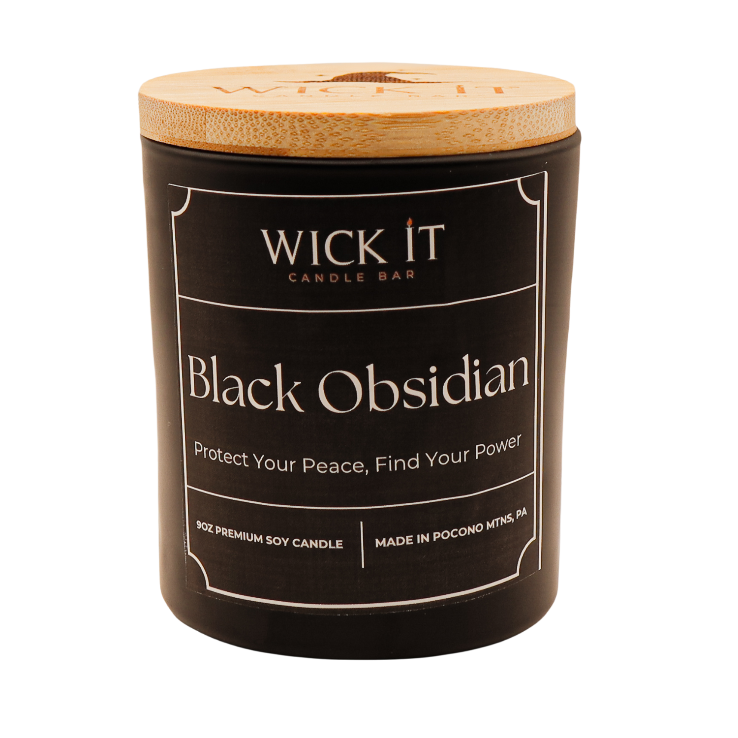 Wick It Candle Bar Black Obsidian Soy Candle | 9 ounce