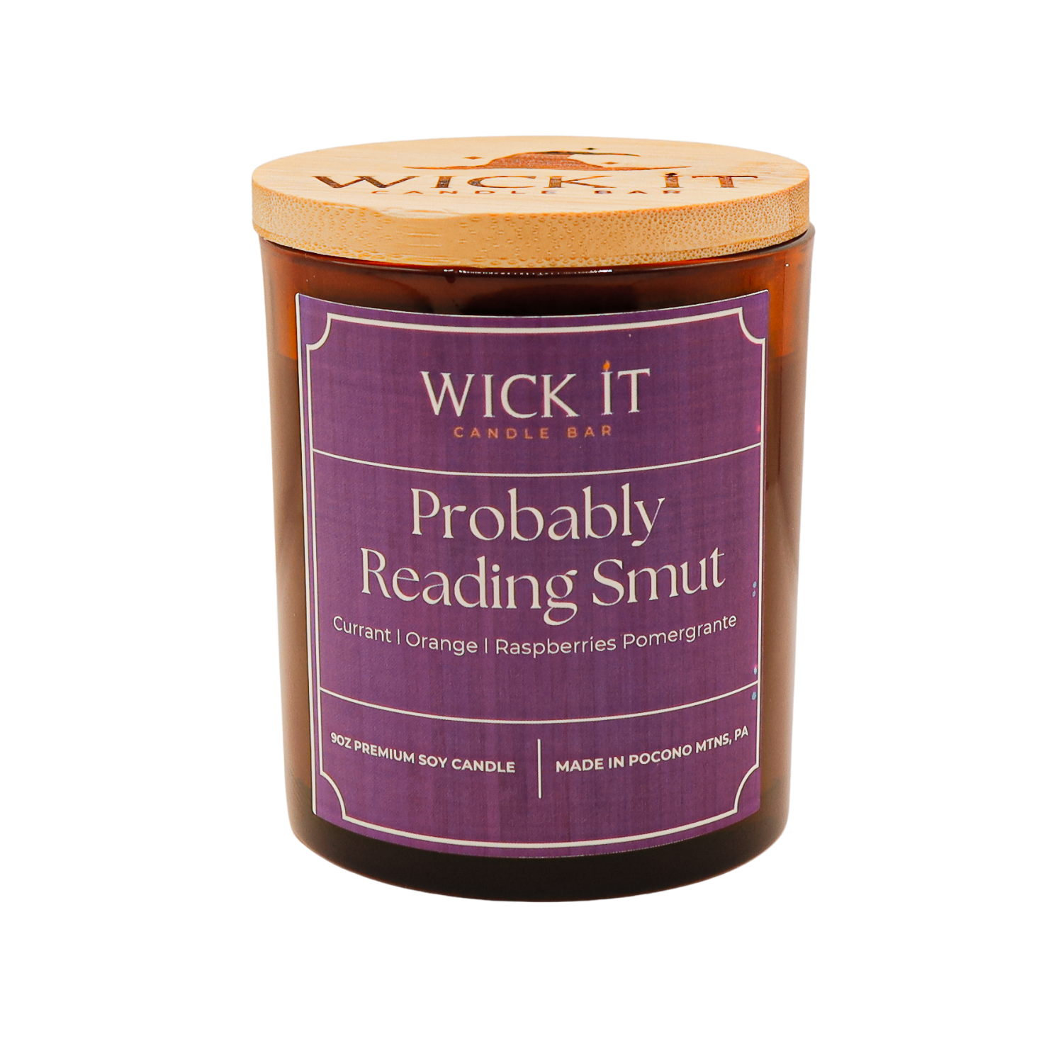 Wick It Candle Bar Probably Reading Smut Soy Candle | 9 ounce