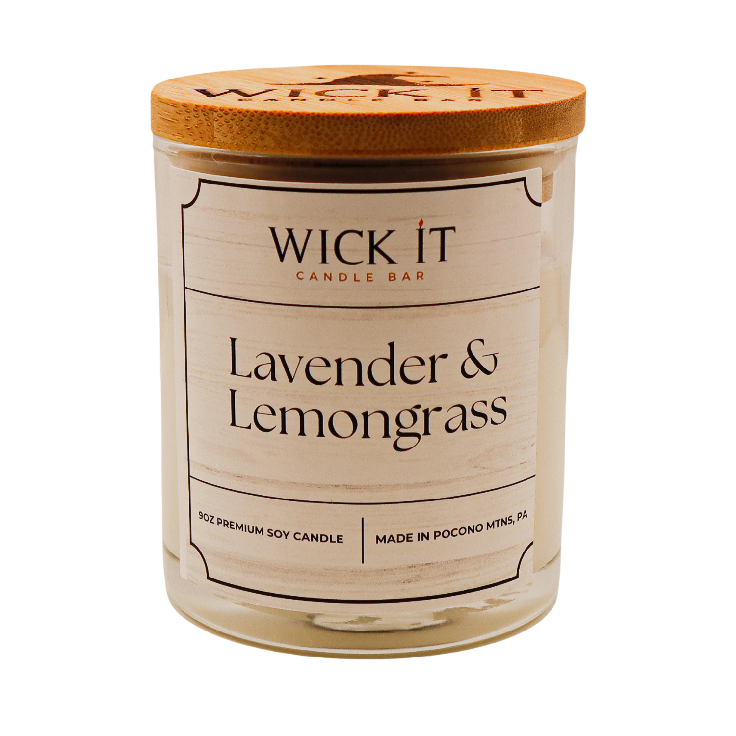 Wick It Candle Bar Lavender and Lemongrass Soy Candle | 9 oz