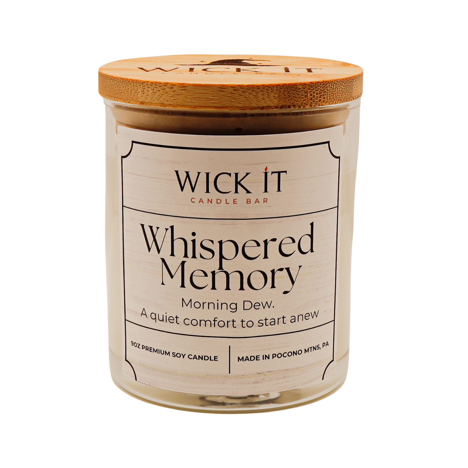 Wick It Candle Bar Whispered Memory Soy Candle | 9 oz