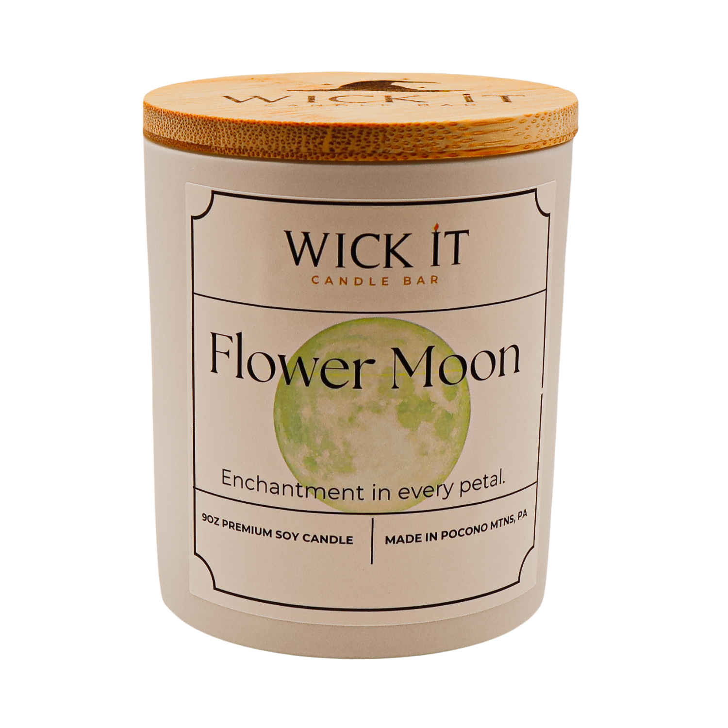 Wick It Candle Bar Flower Moon Soy Candle | 9 ounce