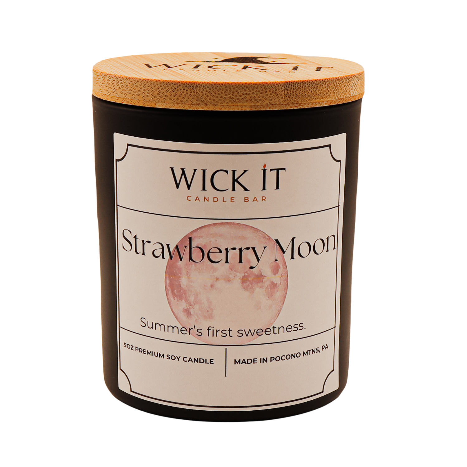 Wick It Candle Bar Strawberry Moon Soy Candle | 9 ounce