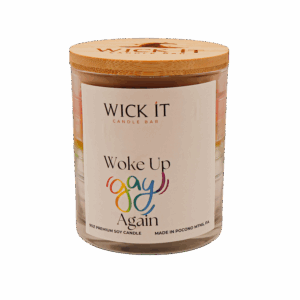 Wick It Candle Bar Woke Up Gay Again Soy Candle | 9 ounce
