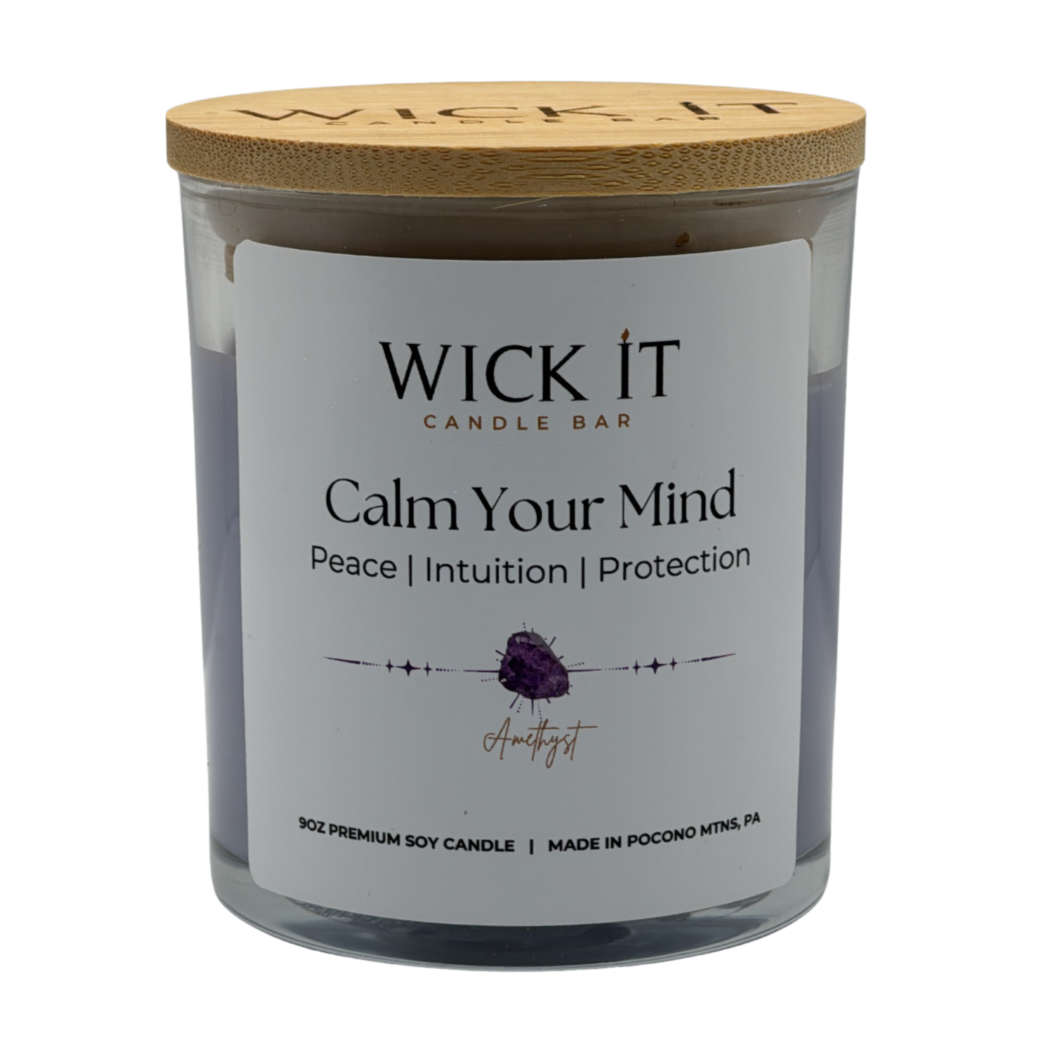 Wick It Candle Bar Calm Your Mind Soy Candle | 9 ounce